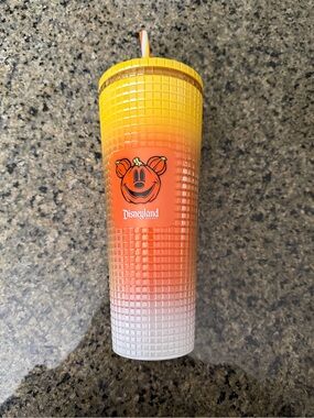 New with box Starbucks Disneyland Yellow Orange Gradient Pumpkin Tumbler Cup